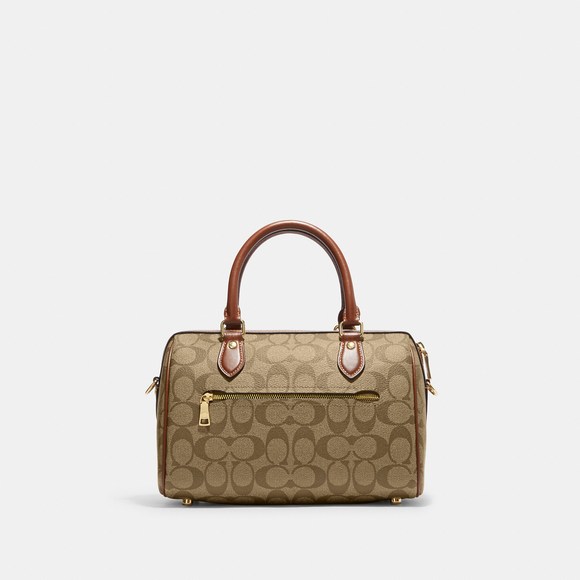 NWT Coach Outlet Rowan Satchel In Signature Canvas - Picture 7 of 7